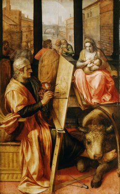 Saint Luke Painting The Virgin Mary By Frans Floris