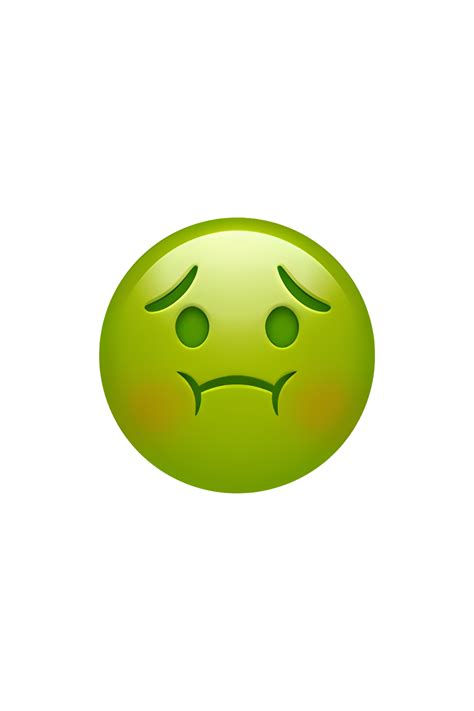 The 🤢 Nauseated Face Emoji Depicts A Yellow Face With A Greenish Tint