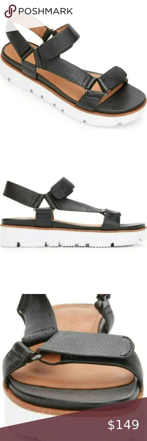 Gentle Souls By Kenneth Cole Lavern Ring Multi Strap Sandals Black