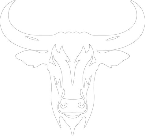 longhorn outline silhouette 38489823 Vector Art at Vecteezy