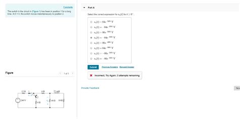 Solved Constants PartA The Switch In The Circuit In Figure Chegg