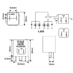 Breites Spektrum an Ersatzblinkrelais für LED Lampe France Xenon