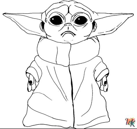 Disegni Di Baby Yoda Da Colorare Esplora Battaglie Nello Spazio