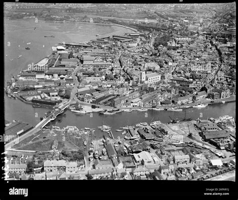 Poole Old Town and the waterfront, Poole, 1936 Stock Photo - Alamy