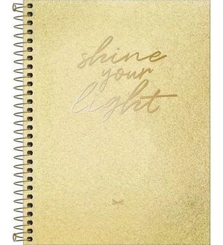 Caderno Mat Ria Colegial Espiral Shine Folhas Tilibra