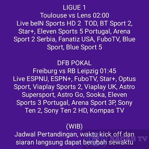 Sagahtvlive On Twitter RT Sagahtvlive Jadwal Siaran Langsung EPL