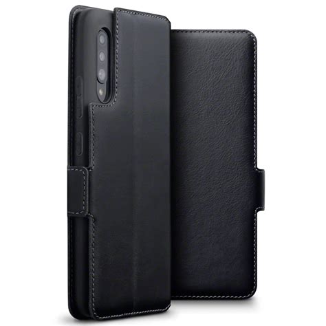 Qubits Lederen Slim Wallet Hoes Samsung Galaxy A90 Zwart