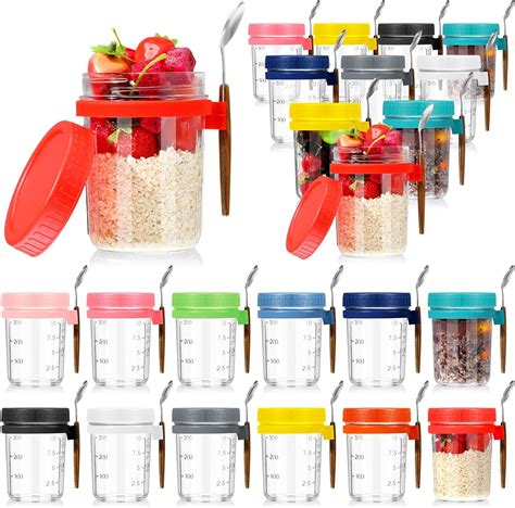 Amazon Uiifan 24 Pack Overnight Oat Containers With Lid Spoon 12