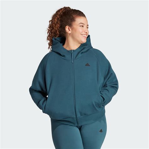 Adidas Adidas Z N E Full Zip Hoodie Plus Size Turquoise Adidas Uae