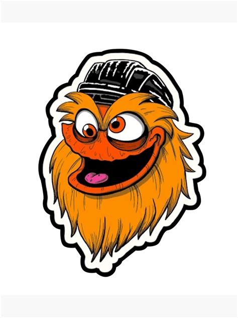 Gritty Mascot Face Poster By Salinausart Redbubble