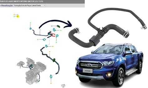 Mangueira De Entrada Do Aquecedor Ford Ranger 2013 A 2021 2 5 Flex