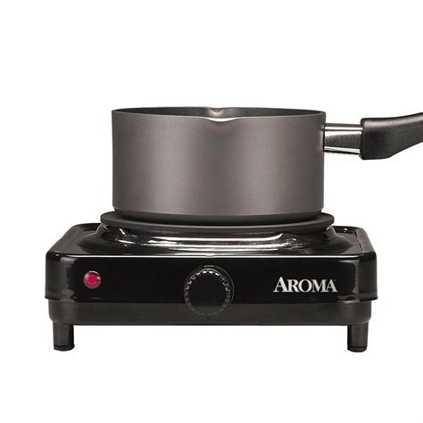Single Burner Electric Stove Portable Travel Compact Small Hot Plate Dorm Black Burners Hot