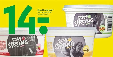 Stay strong skyr jordbær lime tilbud hos Coop 365