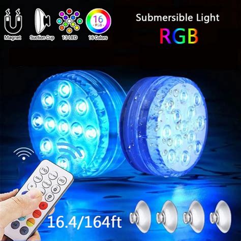 Lampe Submersible à 13 LED avec télécommande RF imperméable conforme à