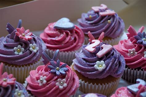 Hot Pink And Purple 21st Birthday Cupcakes For Emma Flickr