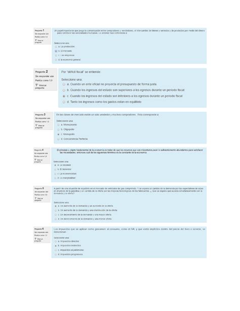 Examen Unidad 1 y 2 Fundamentos de Economía Studocu