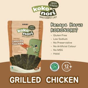 Jual Koko Nori Crispy Seaweed Grilled Chicken Snack Rumput Laut