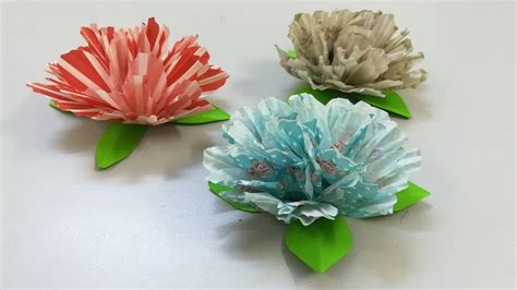 Diy Cupcake Liners Flower Easy Cupcake Paper Flowers Makenig Youtube