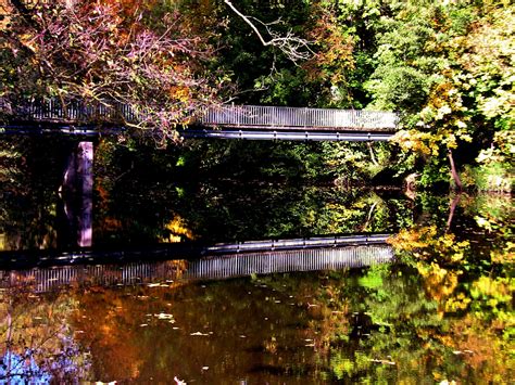 Wallpaper Travel Bridge Autumn Reflection Nature Glass