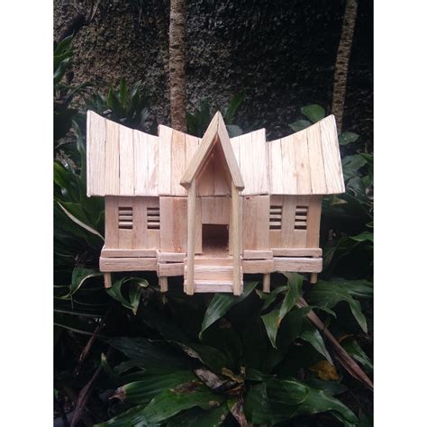 Jual Miniatur Rumah Adat Gadang Padang Stik Eskrim LED Shopee Indonesia