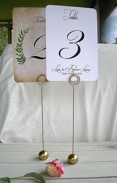 Table Card Holder Wedding Table Number Holder Tall Table Etsy