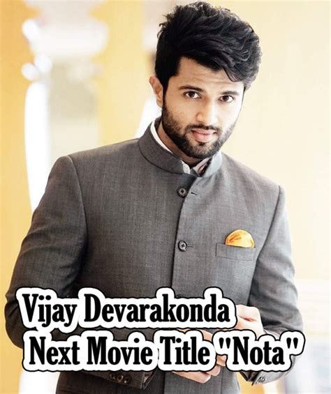 Vijay Devarakonda Next Movie Title "Nota" - Telugu Cinema Reviews, Tollywood Movie Reviews ...