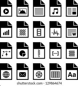 File Types Icons Stock Vector (Royalty Free) 122980387 | Shutterstock