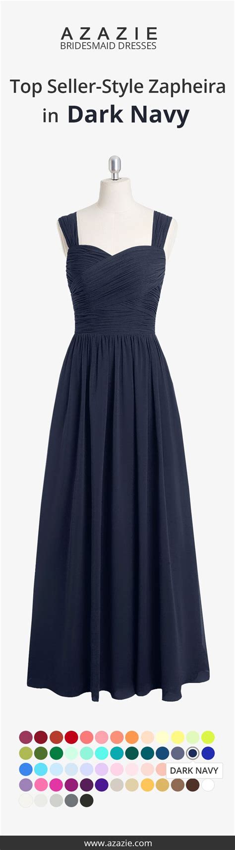 Azazie Zapheira Bridesmaid Dresses Dark Navy Bridesmaid Dresses