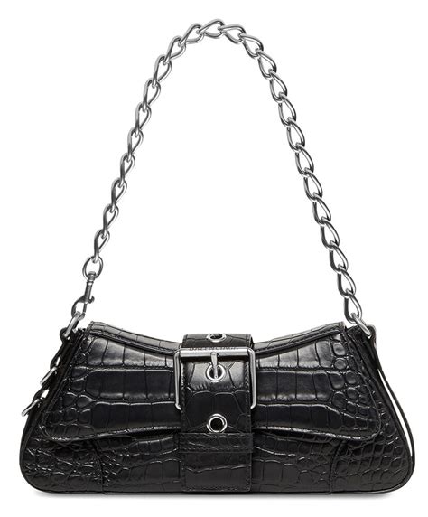 Balenciaga Lindsay Small Shoulder Bag With Strap Crocodile Embossed