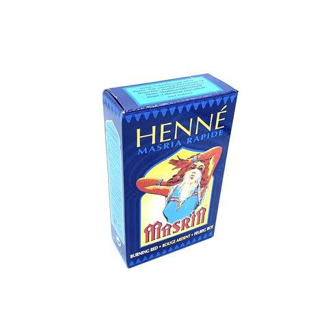 Boite De Henné En Poudre Rouge Ardent Pour Une Coloration Naturelle