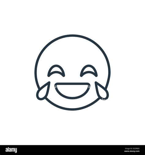 Laughing Emoji Outline Vector Icon Thin Line Black Laughing Emoji Icon