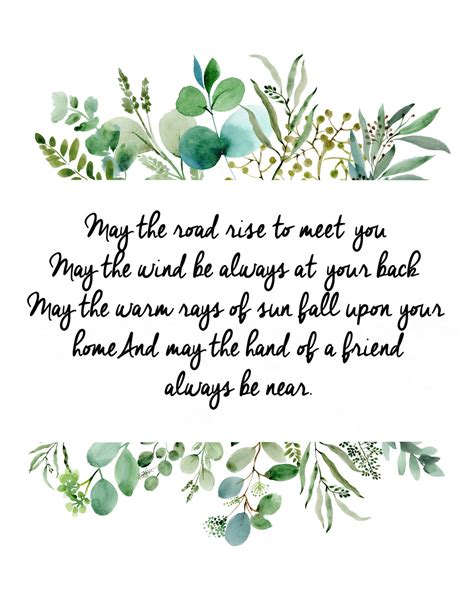 May The Road Rise To Meet You Printable