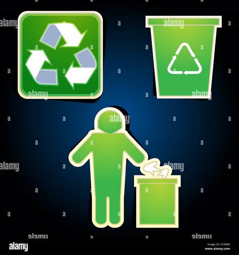 Illustration Des Recycling Symbole Stockfotografie Alamy