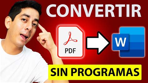 C Mo Convertir Pdf A Word Sin Programas Gratis Youtube