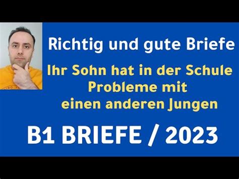 B Briefe Gast Dtz B Brief Schreiben Ihr Sohn Hat In Der