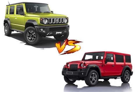 Maruti Suzuki Jimny Vs Mahindra Thar Door Two Of The Most Rugged Off