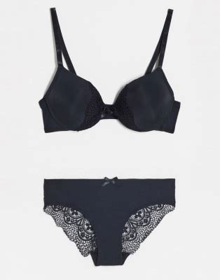 Lingadore Lace Butterfly Lingerie Set In Black Asos