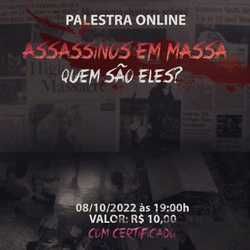 Crimes Reais On Twitter Palestra On Line Da Crimes Reais O