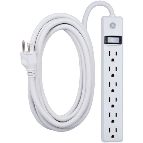 Buy Ge Outlet Power Strip Ft Extension Cord Flat Plug Grounded