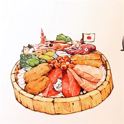 Красивая еда картинки рисунки