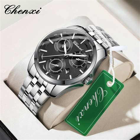 Chenxi Watch Men S Fashion Business Men S Watch Three Eyes Six Needle