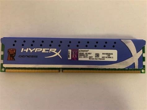 Kingston Hyperx Genesis 4gb Ddr3 1600mhz Pc3 12800 165v Khx1600c9d34g