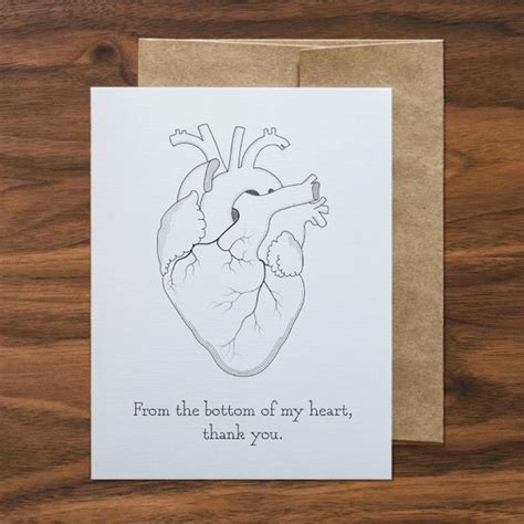 From The Bottom Of My Heart Thank You Greeting Card Etsy