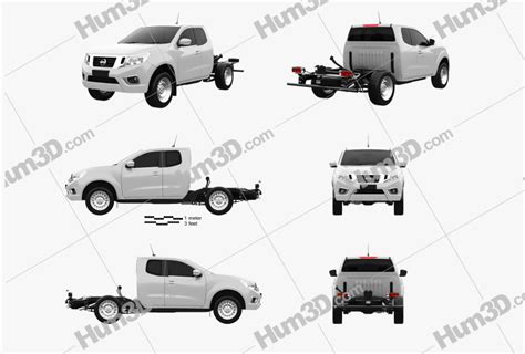 Nissan Navara King Cab Chassis 2018 Blueprint Template