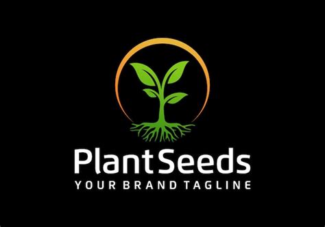 Premium Vector Organic Plant Seed Logo Design Template