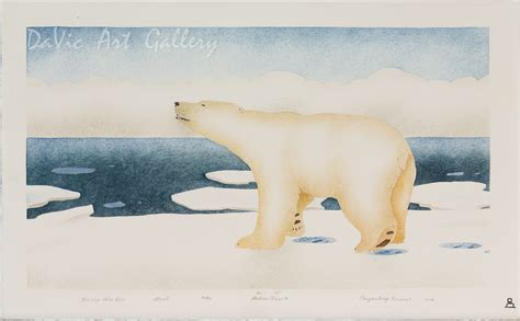 'Floe Edge Polar Bear' by Andrew Qappik - Inuit Art | Native Canadian Arts