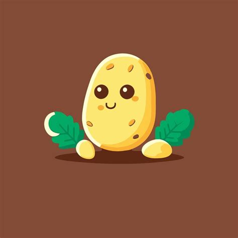 Illustration Of Cute Potato Character Mascot In Vector Cartoon Flat Color 18783193 Vector Art At