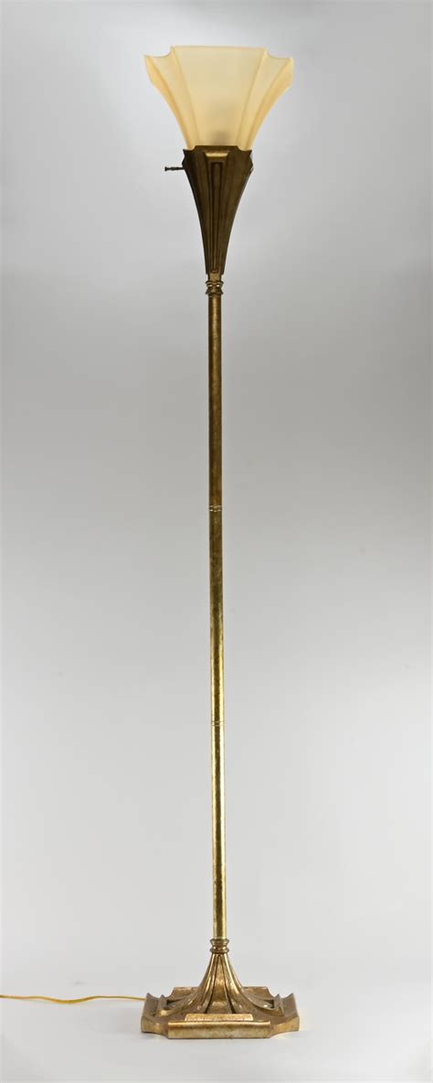 Sold Price Art Deco Style Torchiere Floor Lamp January 6 0121 1000 Am Est