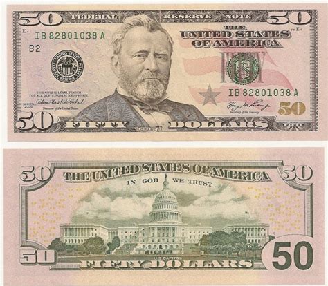 Billete de 50 dólares americanos