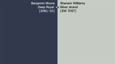 Benjamin Moore Deep Royal Vs Sherwin Williams Silver Strand